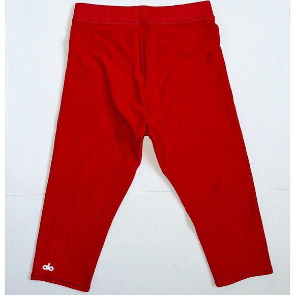 Alo Yoga Alosoft High-Waist Capri Leggings Classic Red Iconic 90's Size XS - Picture 7 of 12